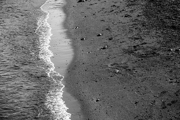 Black sand beach